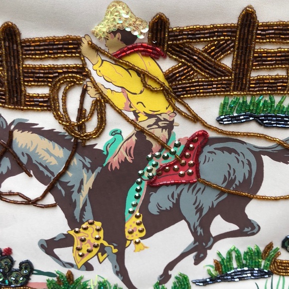 Fun One of a kind  Fashion Shoulder Bag Western Theme Vintage Cowgirl Favorite - Picture 7 of 16